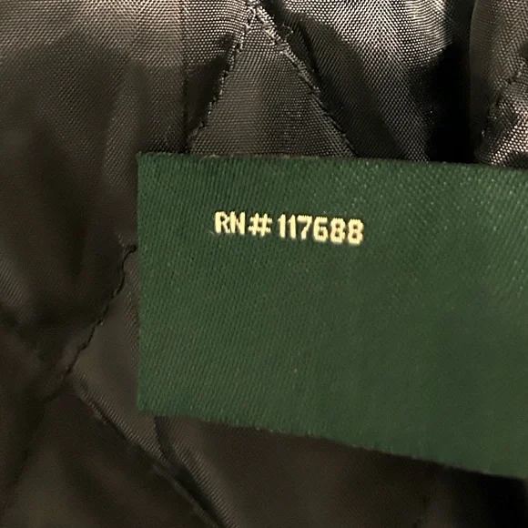 Lauren Ralph Lauren Men’s Wool Peacoat 48R XL Black Double-Breasted Classic Coat - Picture 6 of 7